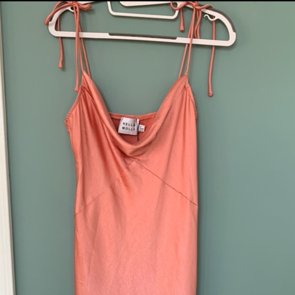 SLIP INTO THE NIGHT MIDI DRESS CLAY